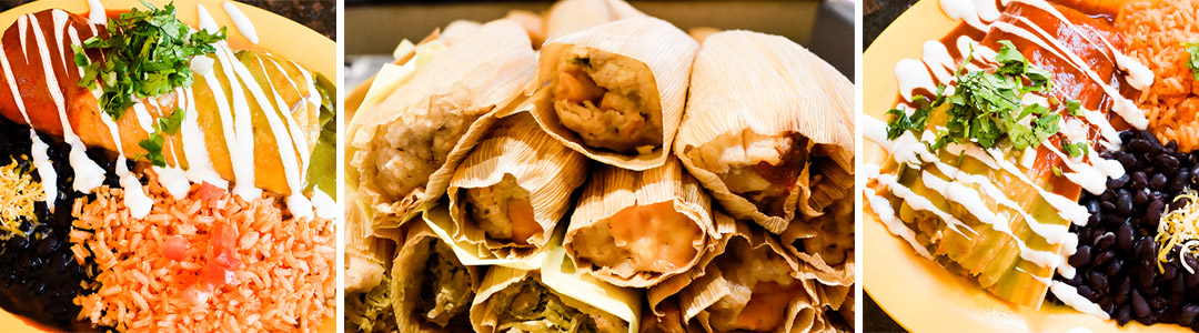 Tamales Mexican Food Burritos Enchiladas Tacos Combination Plates